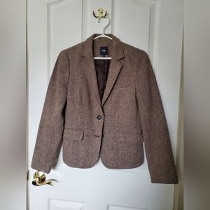 🔴 Brown wool blazer with two button closure